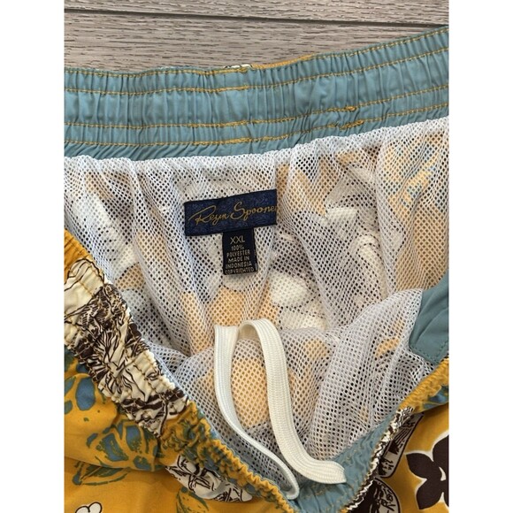 Reyn Spooner Malibuliciou All Over Print Floral Hawaiian 2XL NWT Yellow Summer - Picture 4 of 8